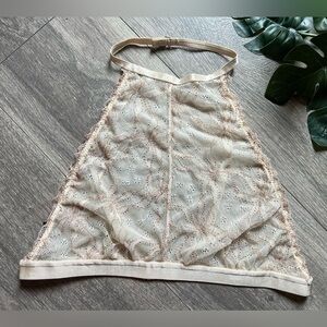 Youmita stretch Lace backless halter bra. Sz L